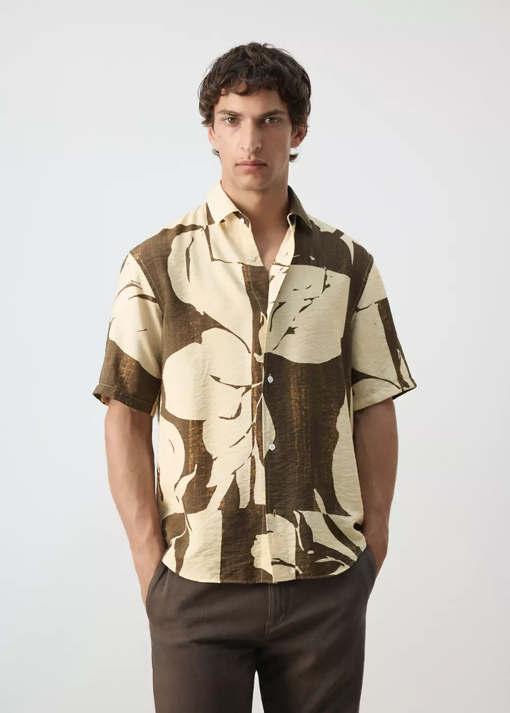 Chemise relaxed-fit imprimé, MANGO MAN