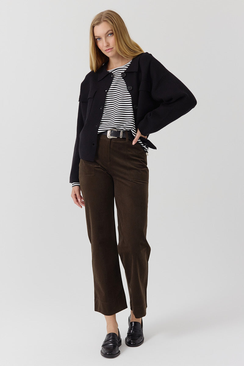 Cardigan à manches longues Chloee encolure ronde coupe droite, ARTLOVE