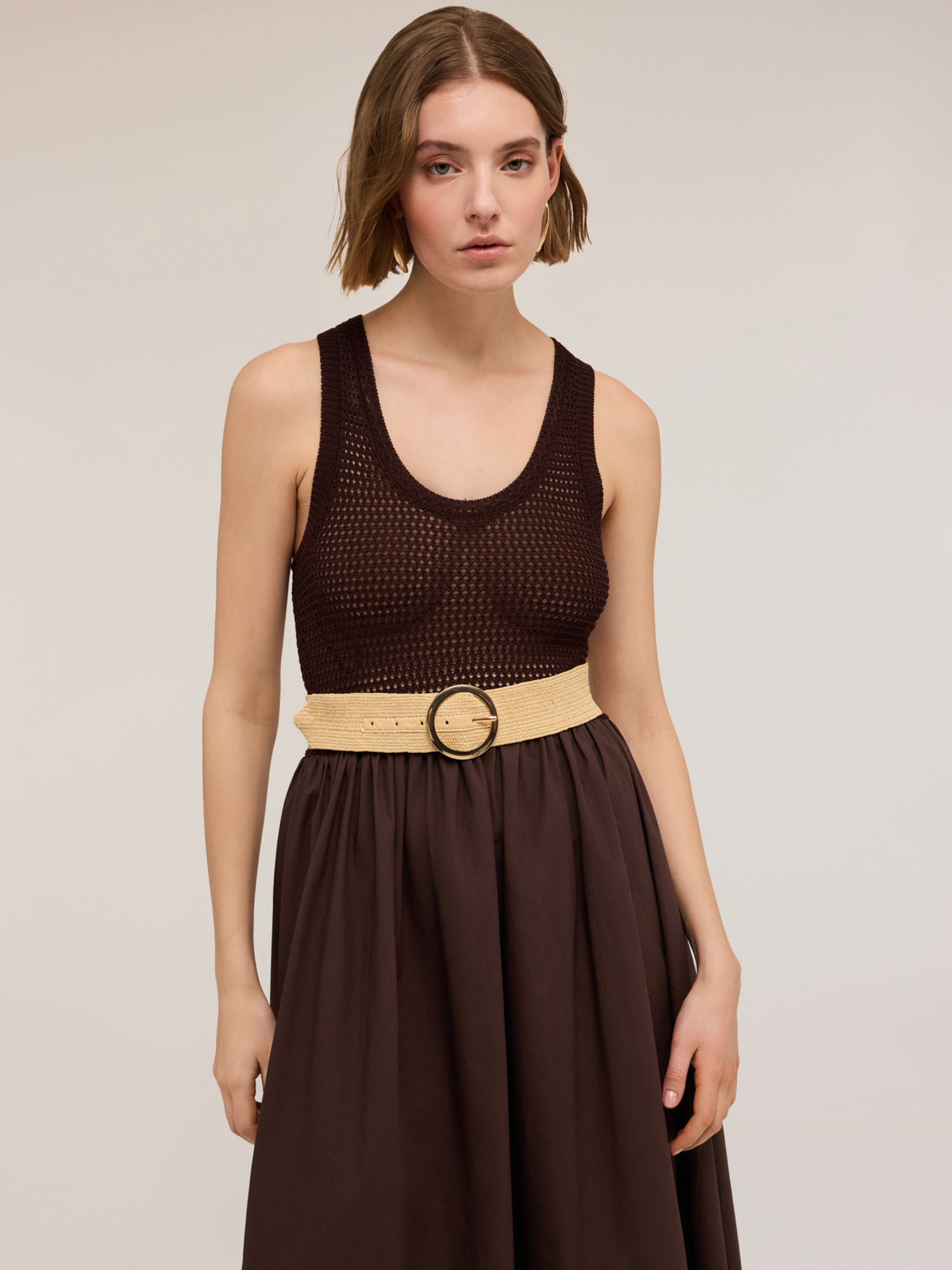 Robe avec corsage en maille ajourée, MOTIVI