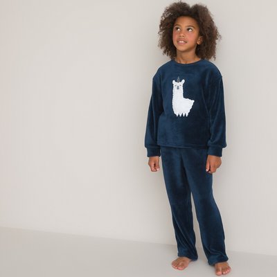 Fleece-Pyjama mit Lamamotiv aus Webpelz LA REDOUTE COLLECTIONS