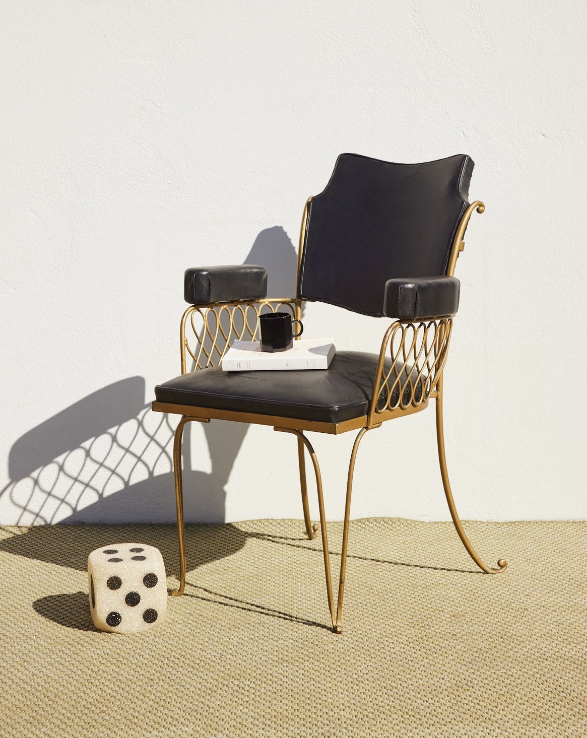 Fauteuil de coiffeur en cuir Ernest N°1581 - Bon état, DEBONGOUT