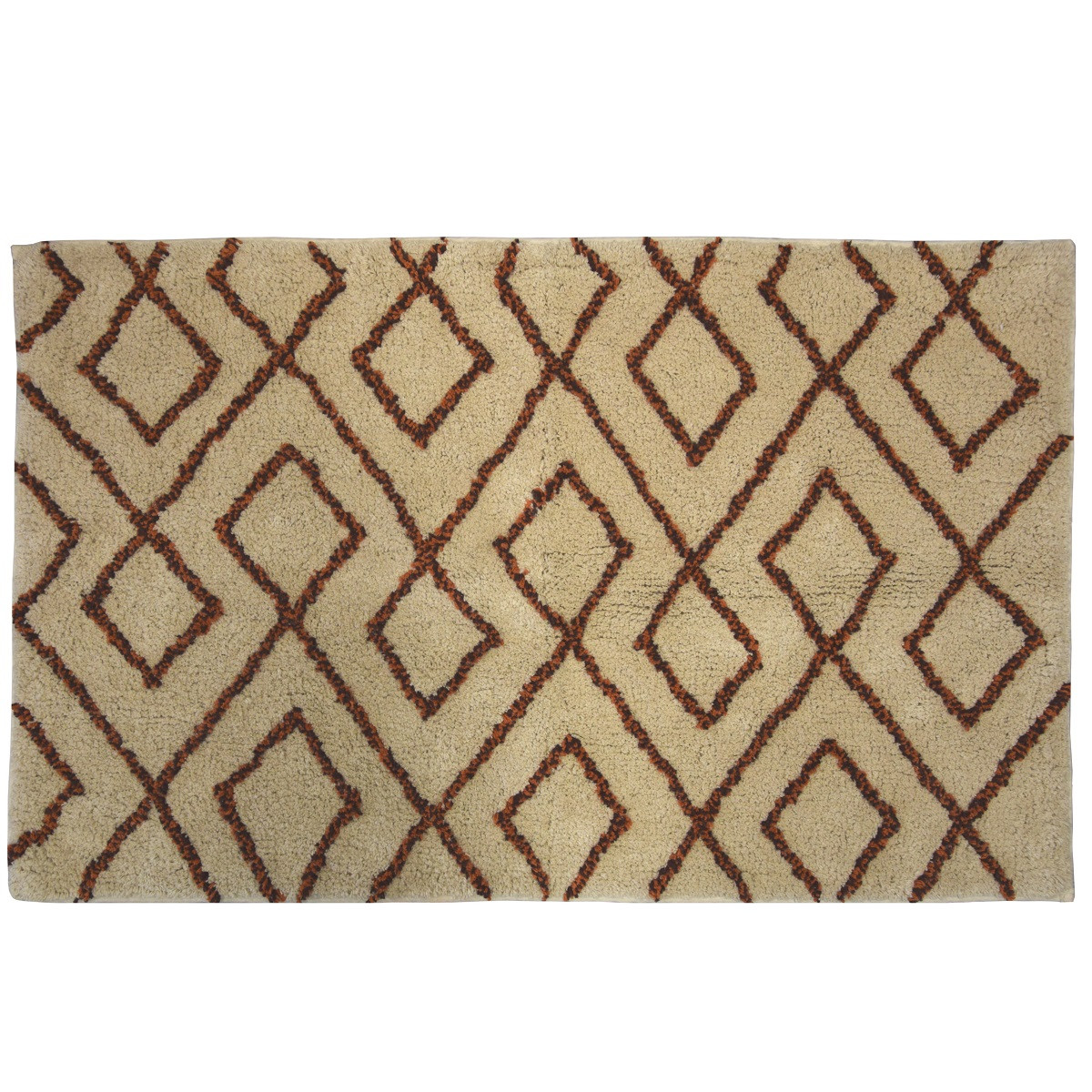 Tapis de bain déco géométrique en coton NOMADE, GUY LEVASSEUR
