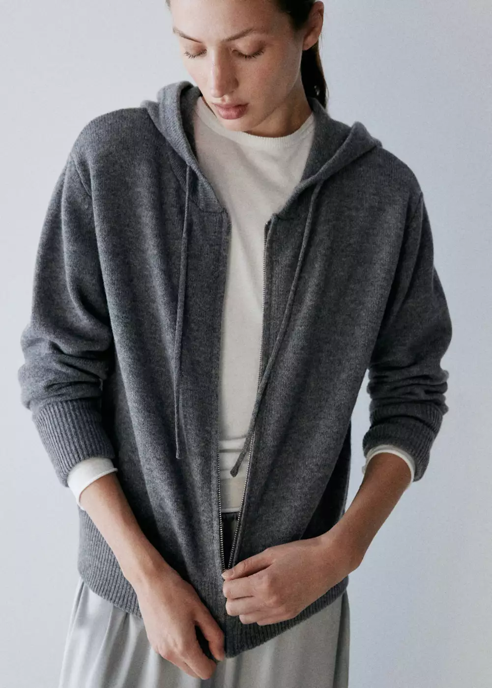 Cardigan 100 % laine à zip, MANGO