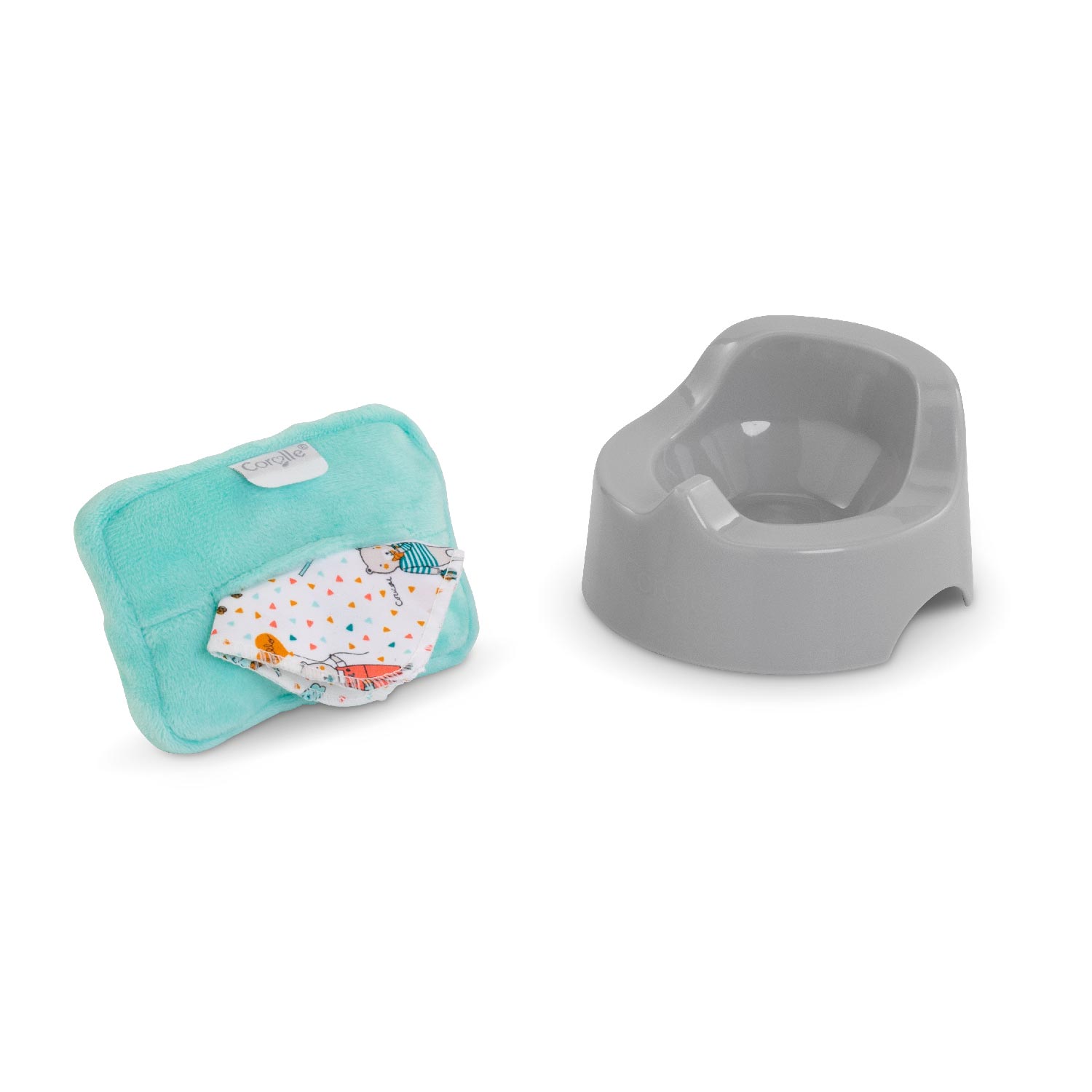 Pot et Lingette pour poupon 30 et 36 cm, COROLLE