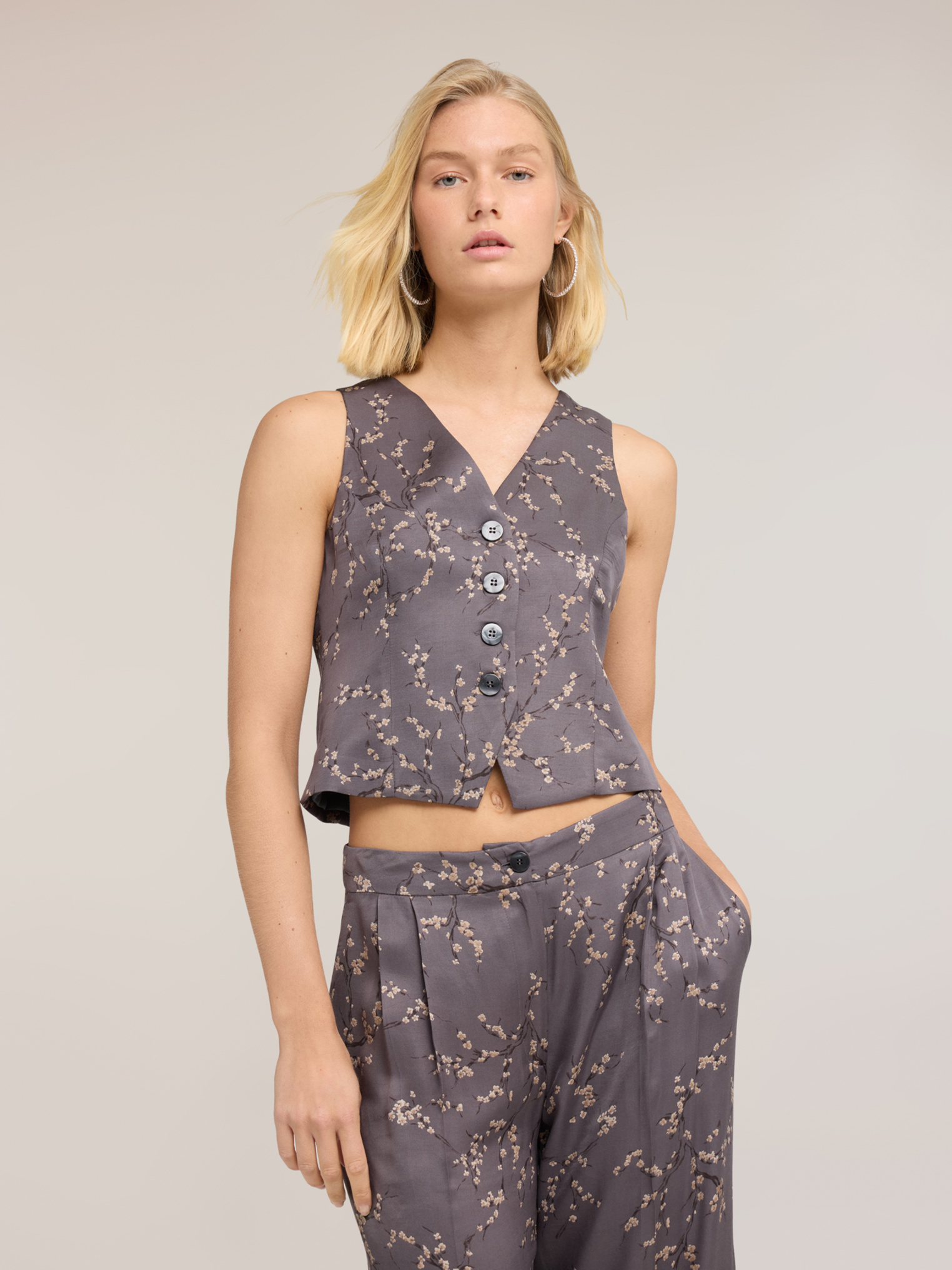 Gilet à imprimé fleuri, MOTIVI