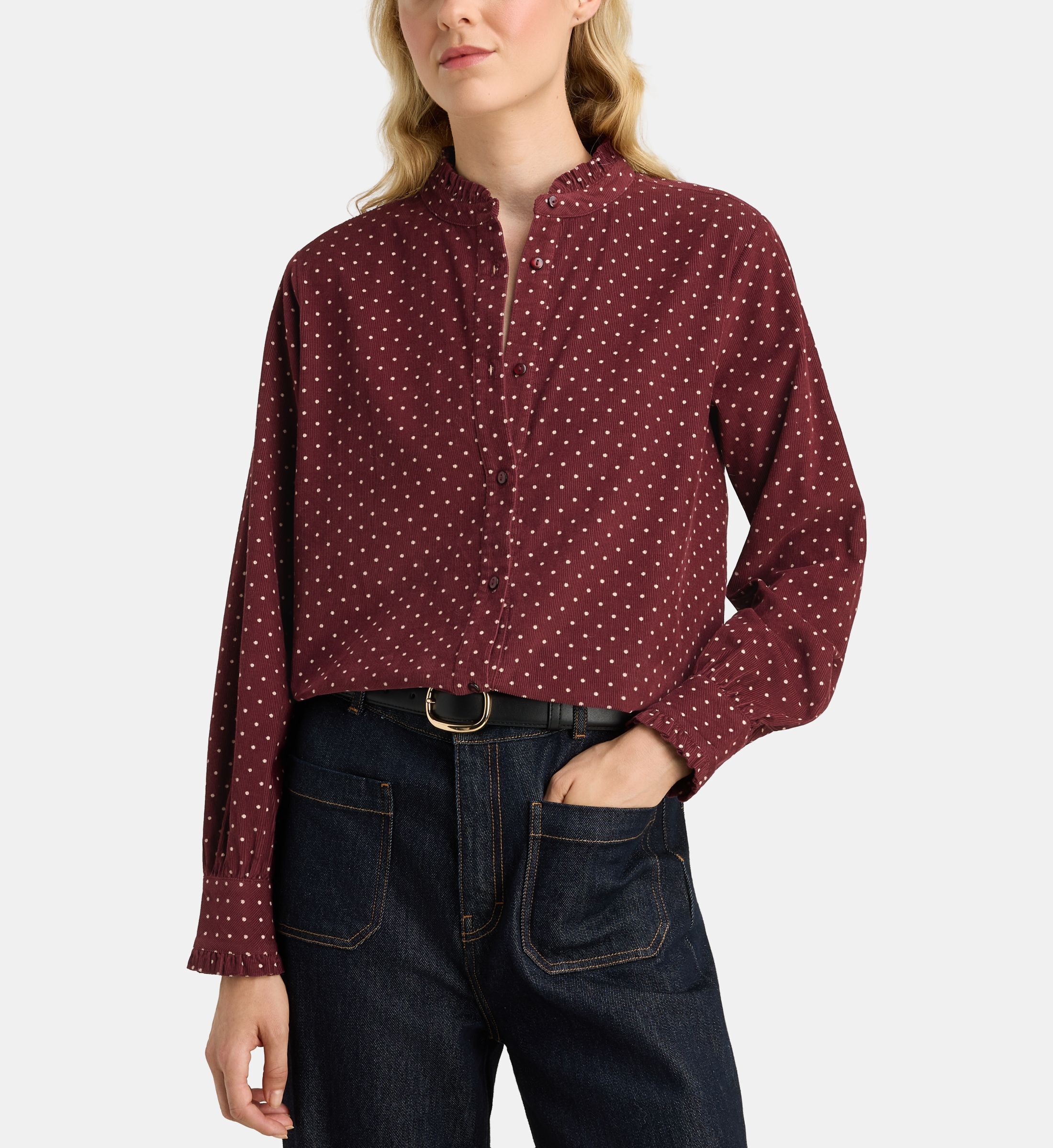 Chemise droite detroit cordl velours milleraies, GALERIES LAFAYETTE