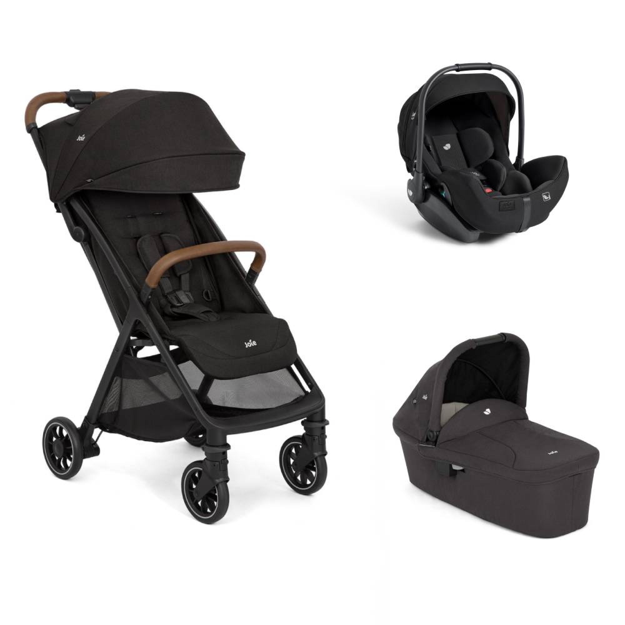 Poussette trio Pact Pro Shale + siège auto i-Level Pro Eclipse + nacelle Ramble Shale, JOIE