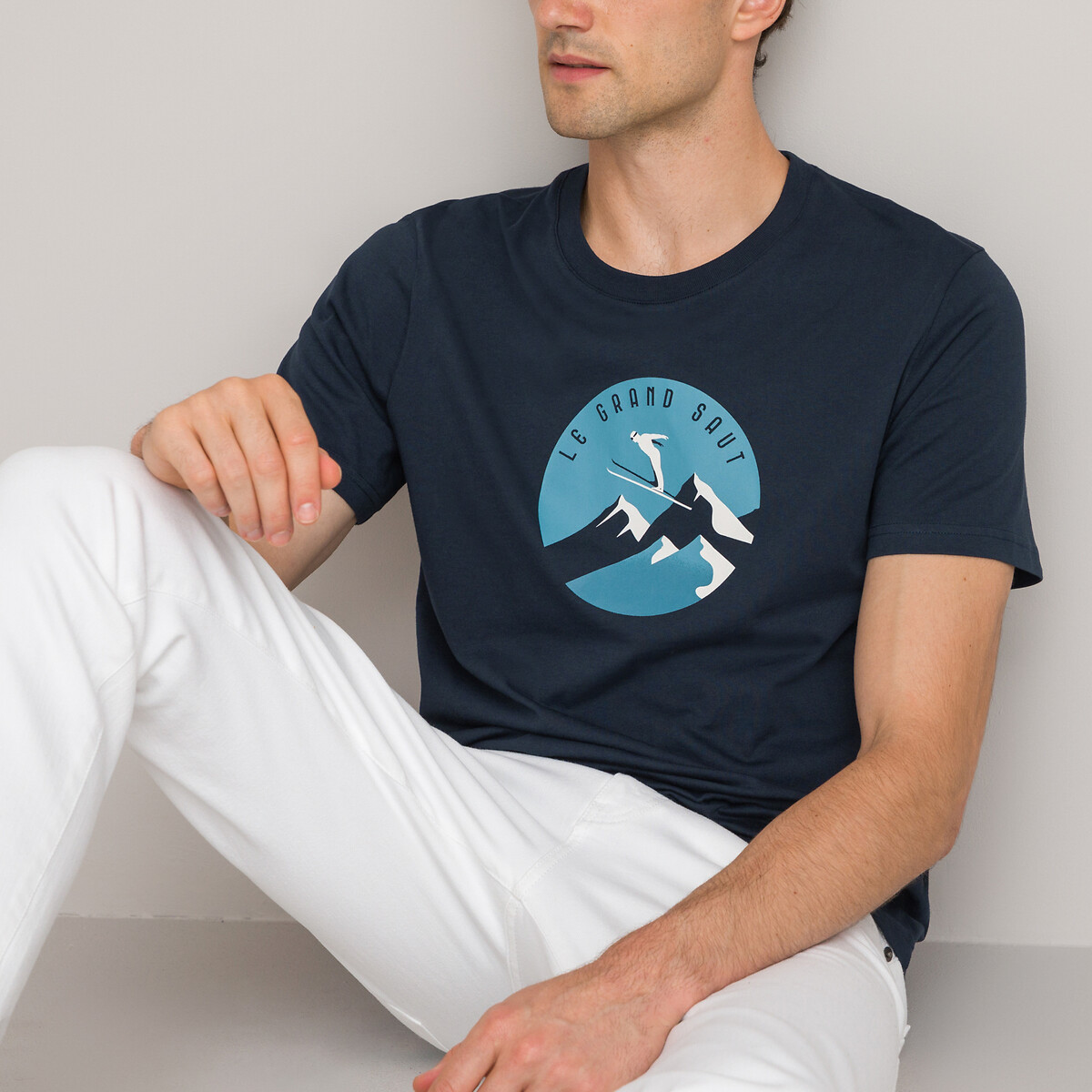 La Redoute Homme Vêtements Tops & T-shirts T-shirts Manches longues T-shirt en jersey de lin extensible 