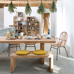 Malu Rectangular Pine Dining Table (Seats 8-10) by La Redoute