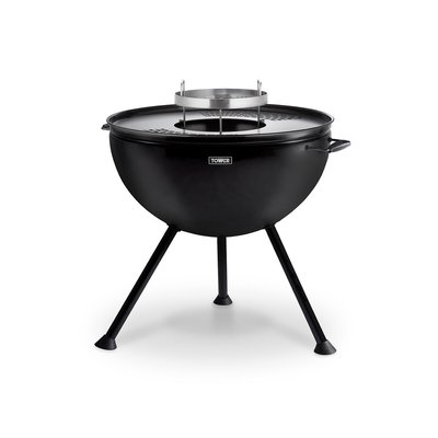 2 in 1 Fire Pit and BBQ - Black - T978512 TOWER