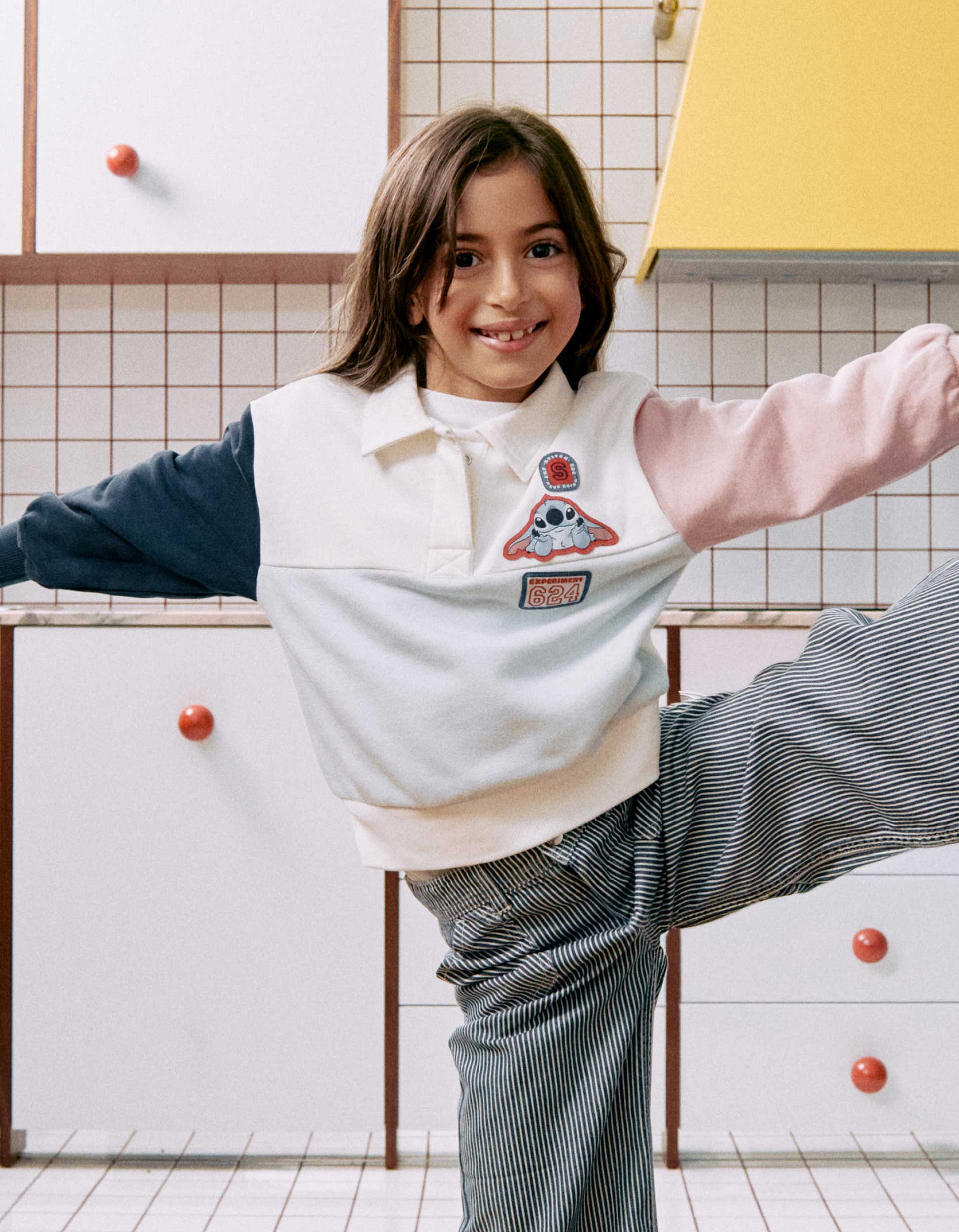 Sweat en coton avec imprimés Stitch, ZIPPY