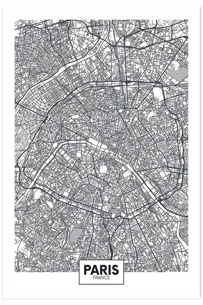 Affiche graphique paris france, HEXOA