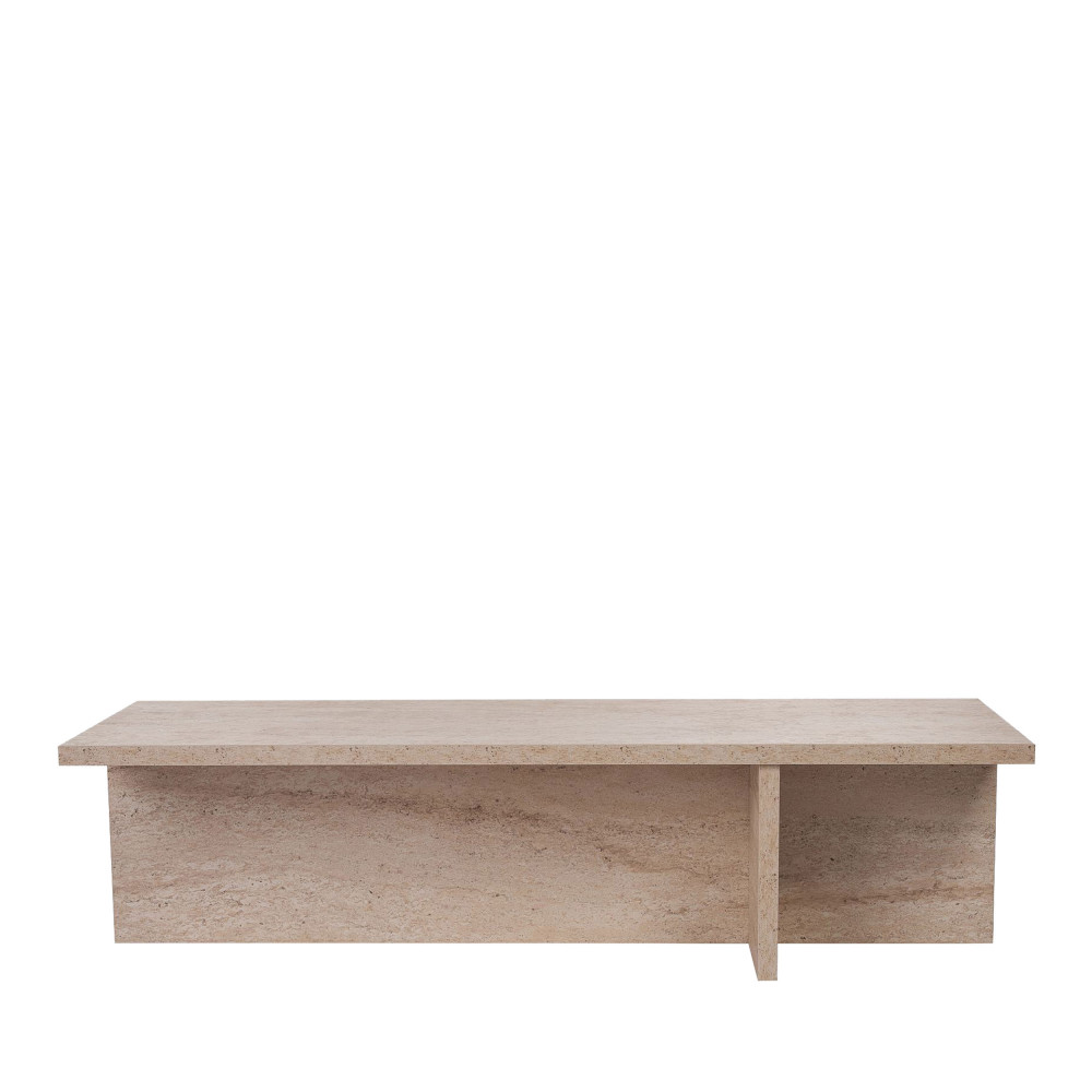 Table basse effet travertin 120x45cm- VIKA, DRAWER
