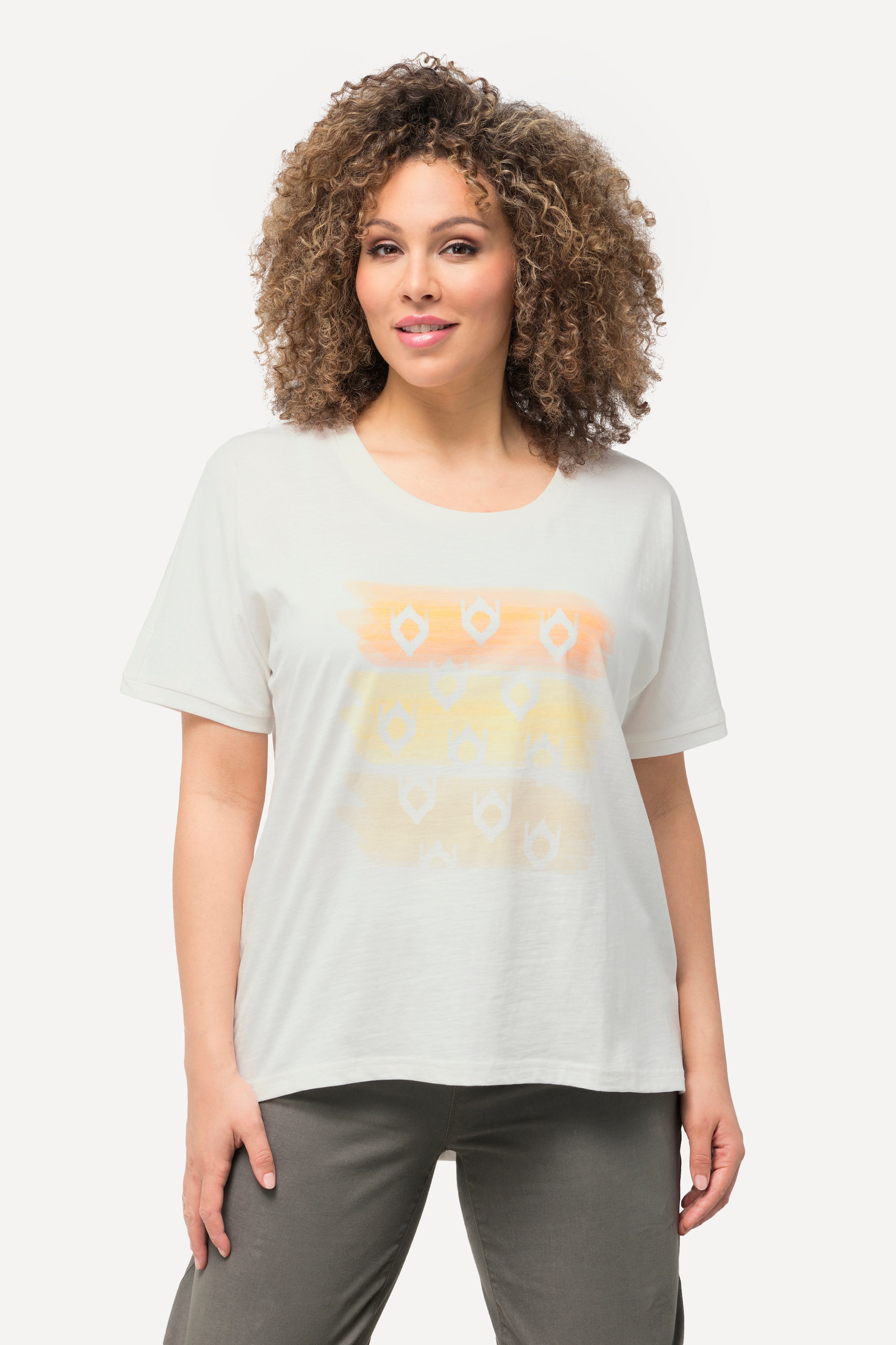 T-shirt à rayures oversized à col rond et, ULLA POPKEN