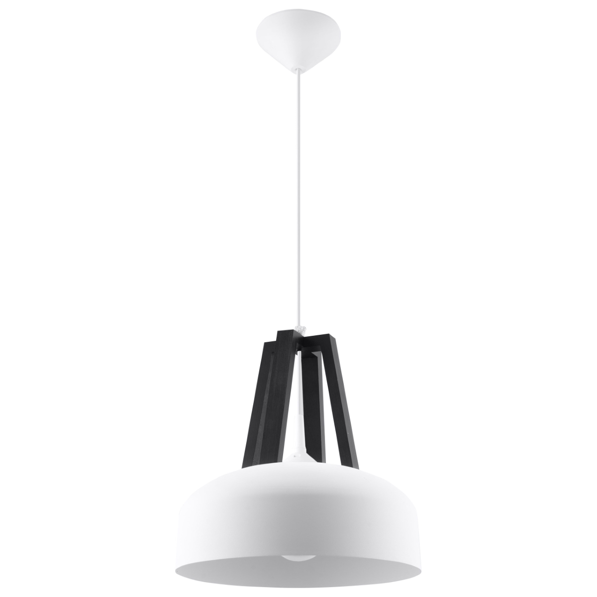 Suspension Blanc/Noir E27 1 Casco, EDEN