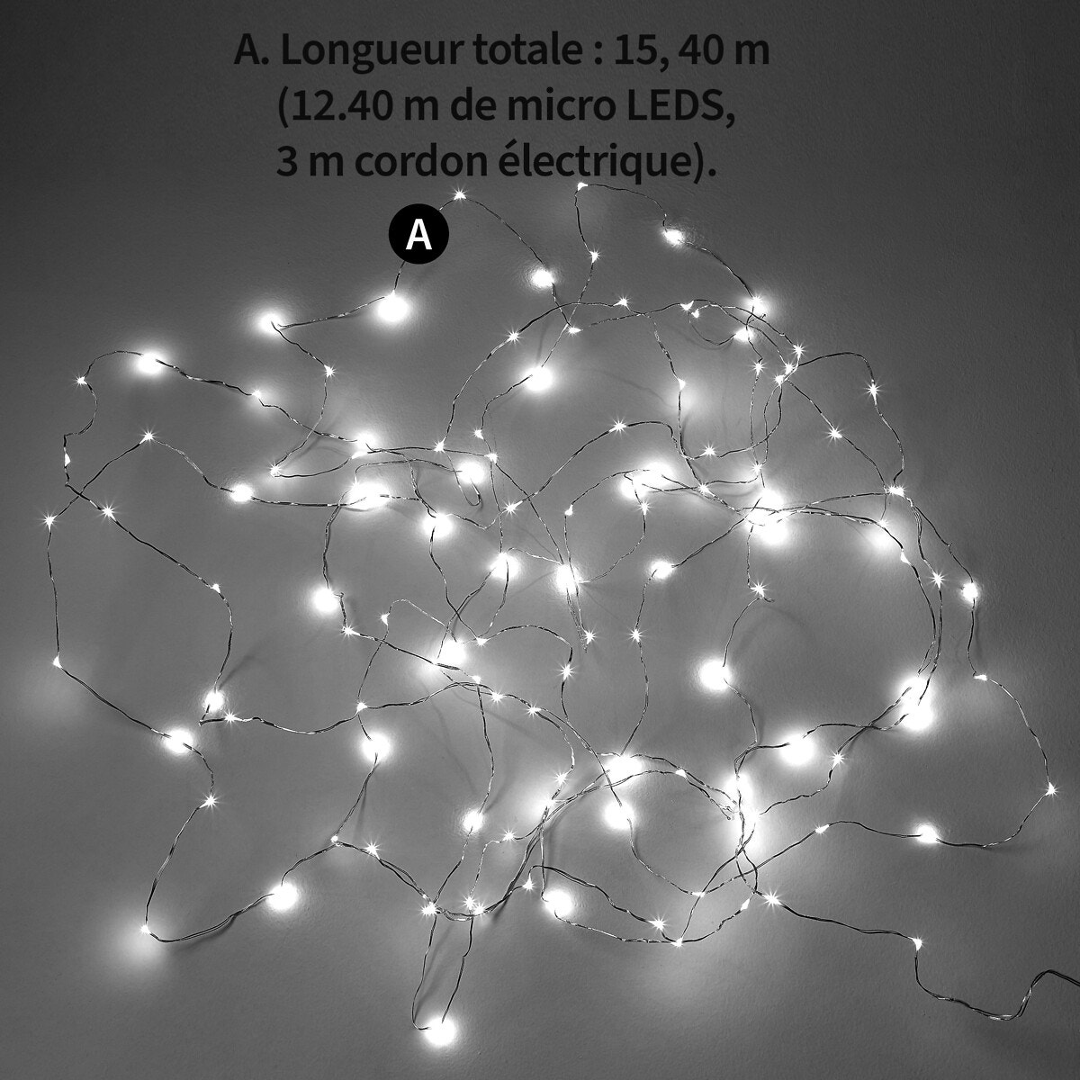 Trongle Led String Lumineuse Photo Clip, 10M/100 LED Guirlande Lumineuse  Avec 60