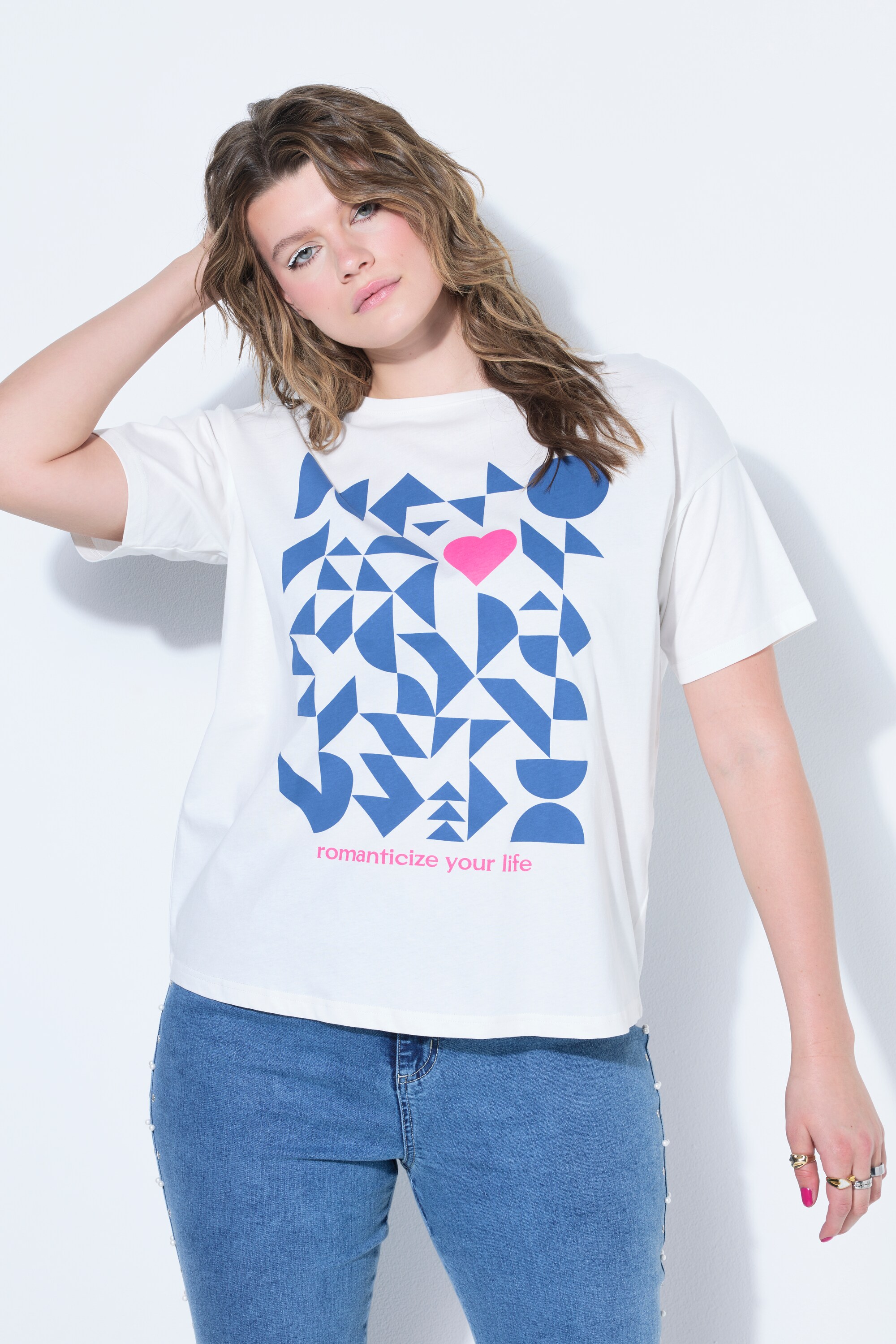 T-shirt oversize, imprimé cœurs, STUDIO UNTOLD