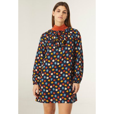 Multicolour Mini Dress in Polka Dot Print COMPANIA FANTASTICA