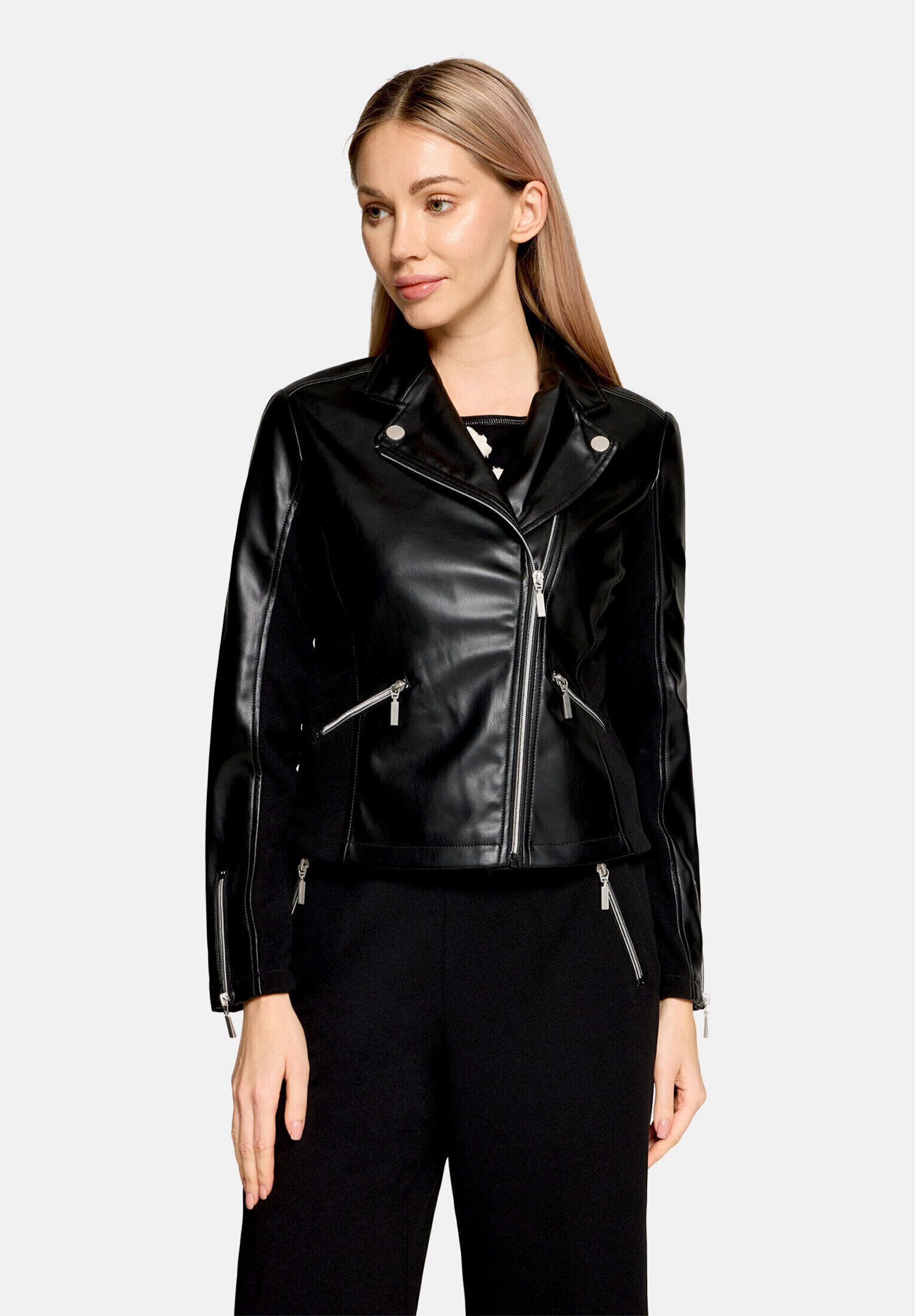 Veste de style motard à fermeture zippée, BETTY BARCLAY