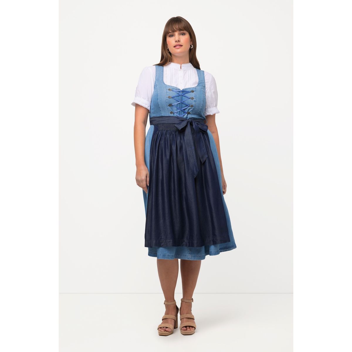 Costume Traditionnel Tyrolien Bleu Jean Ulla Popken | La Redoute