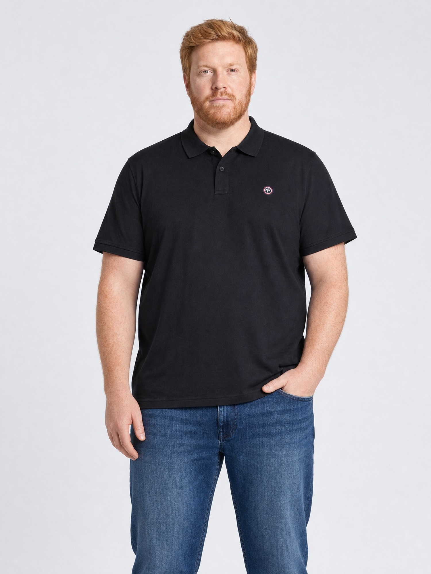 Polo grande taille en maille piquée en coton ironhouse, PETROL INDUSTRIES