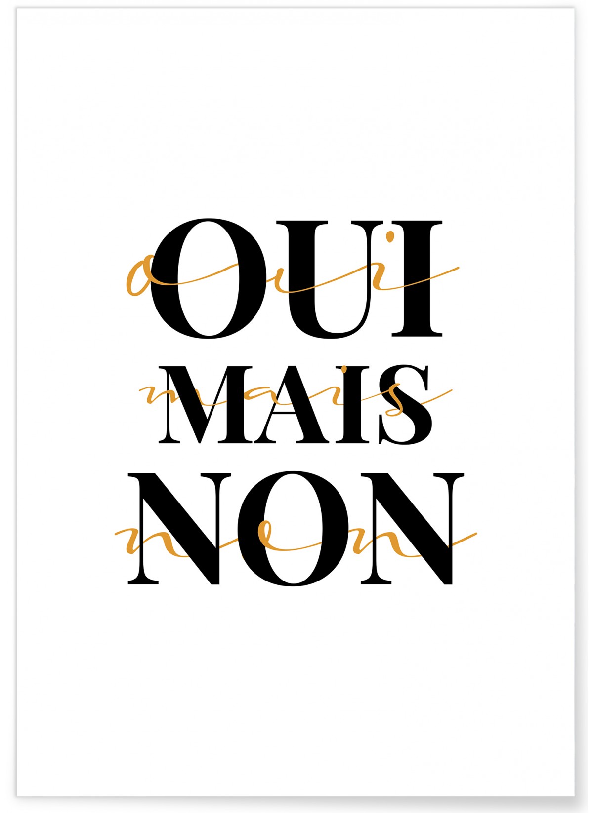 Affiche Oui mais non, L'AFFICHERIE