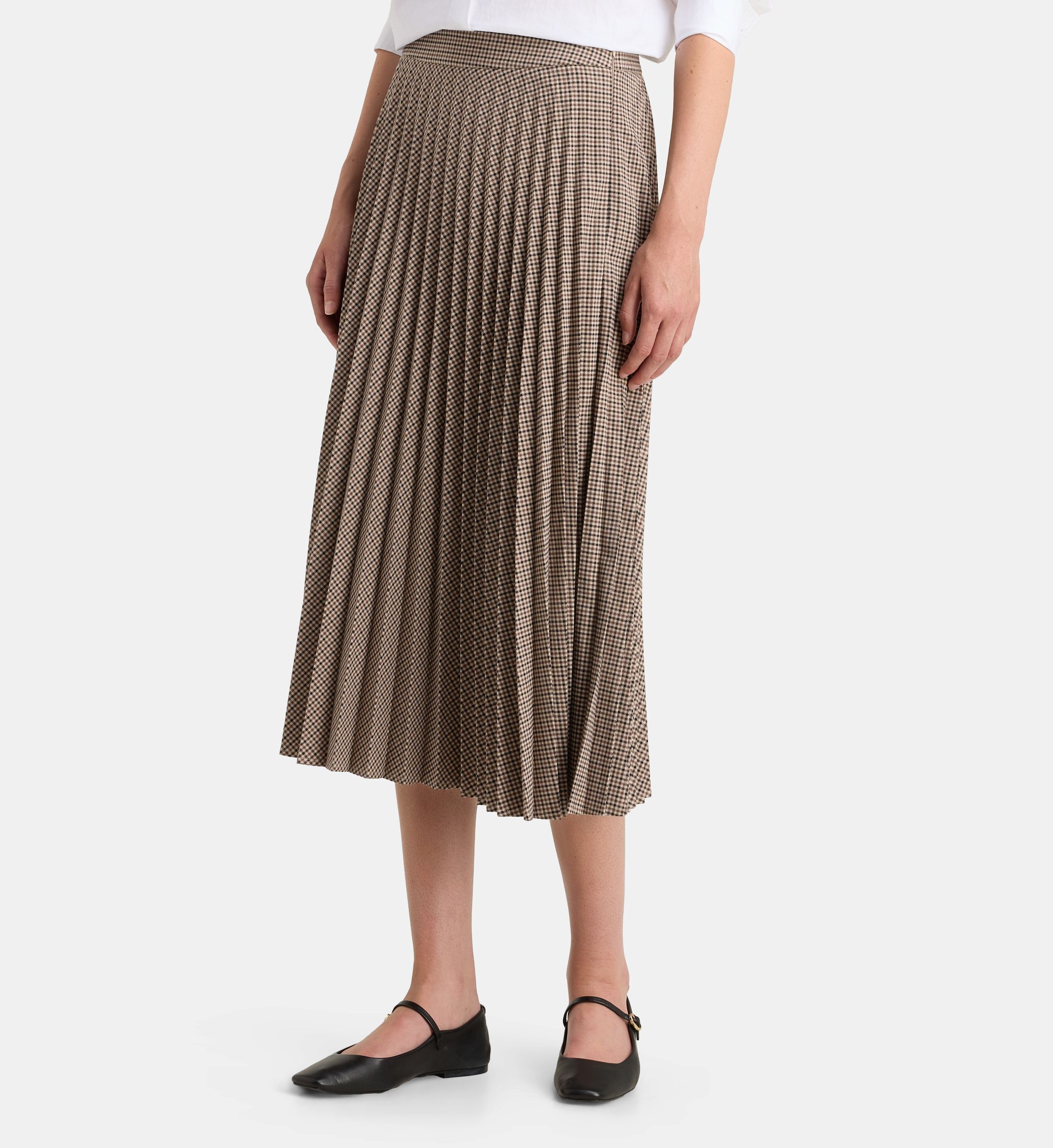 Jupe midi charlotte asi plissée coton, GALERIES LAFAYETTE