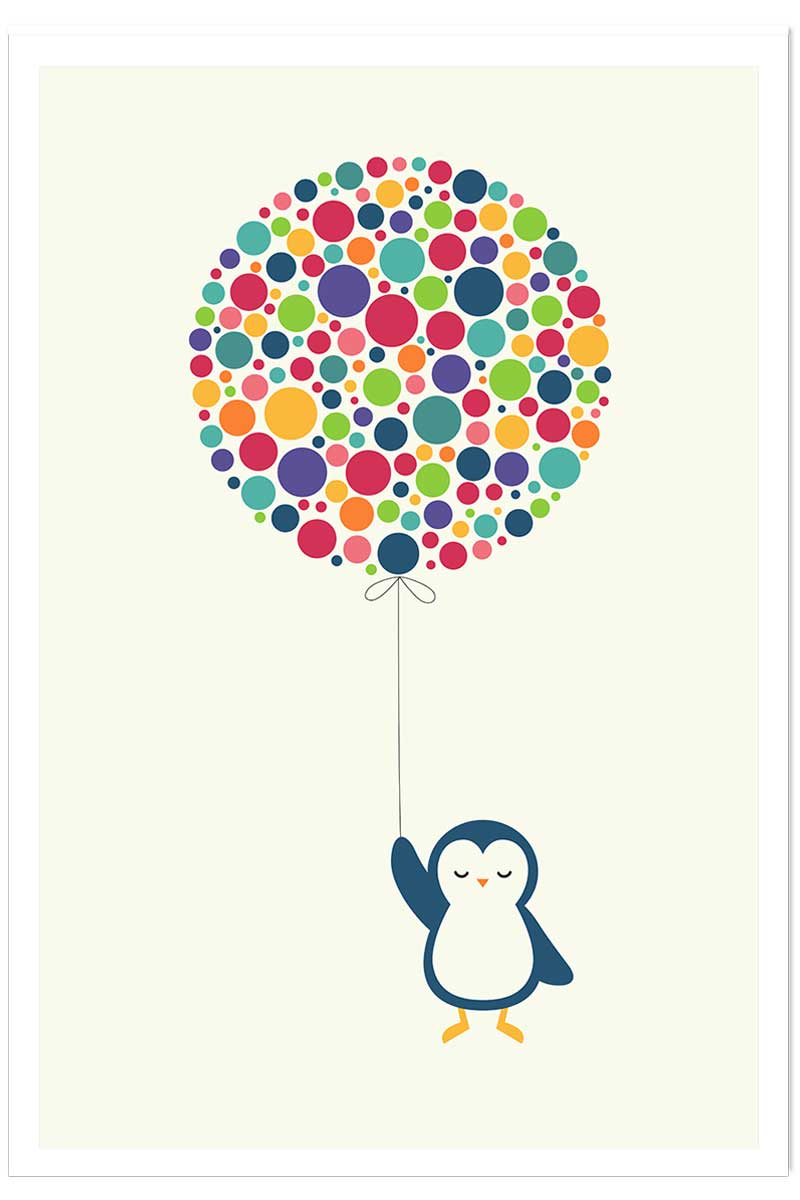 Affiche  pingouin ballon, HEXOA
