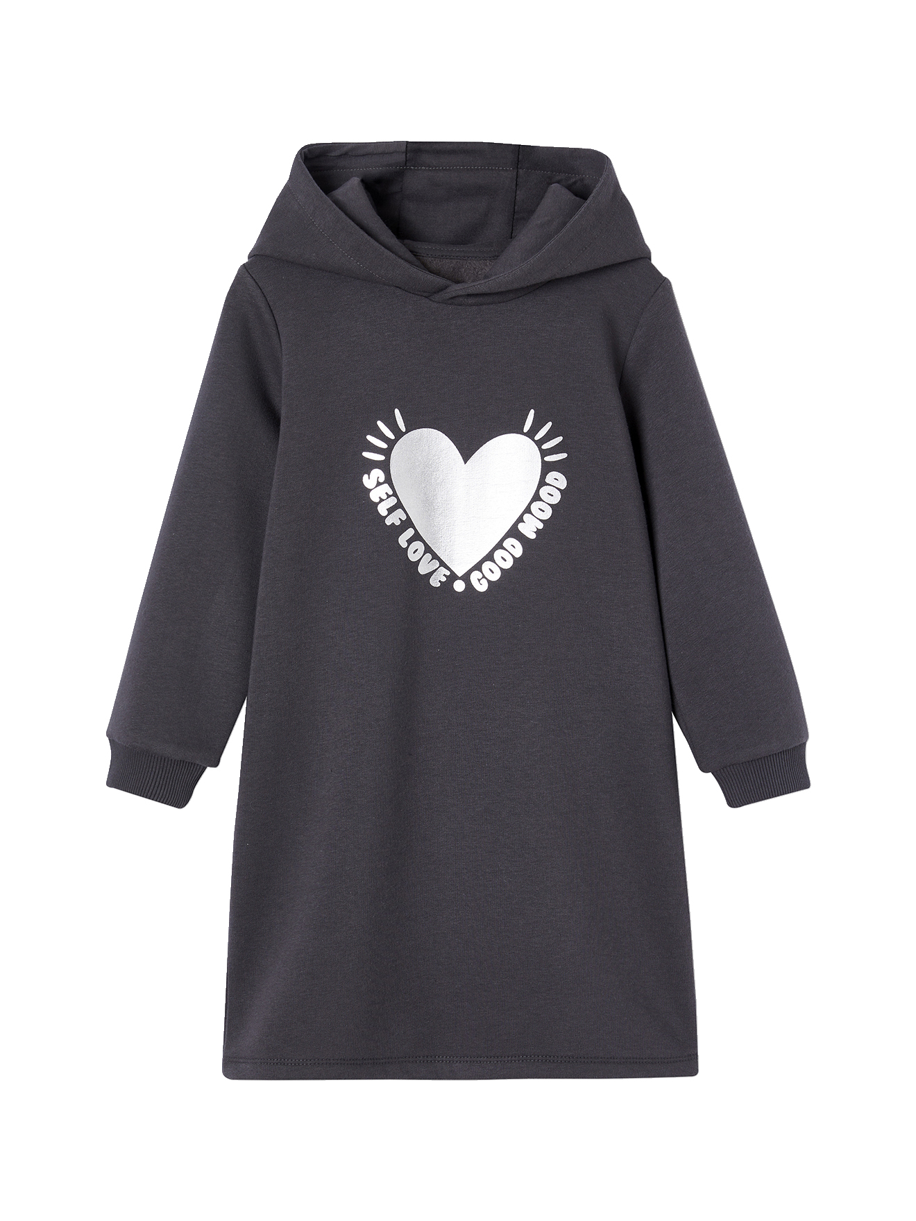 Robe molleton à capuche détails fantaisie, VERTBAUDET