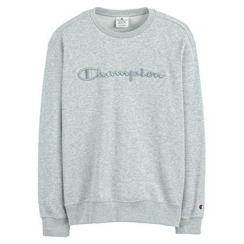 Embroidered logo sweatshirt in cotton mix with crew neck Champion | La  Redoute