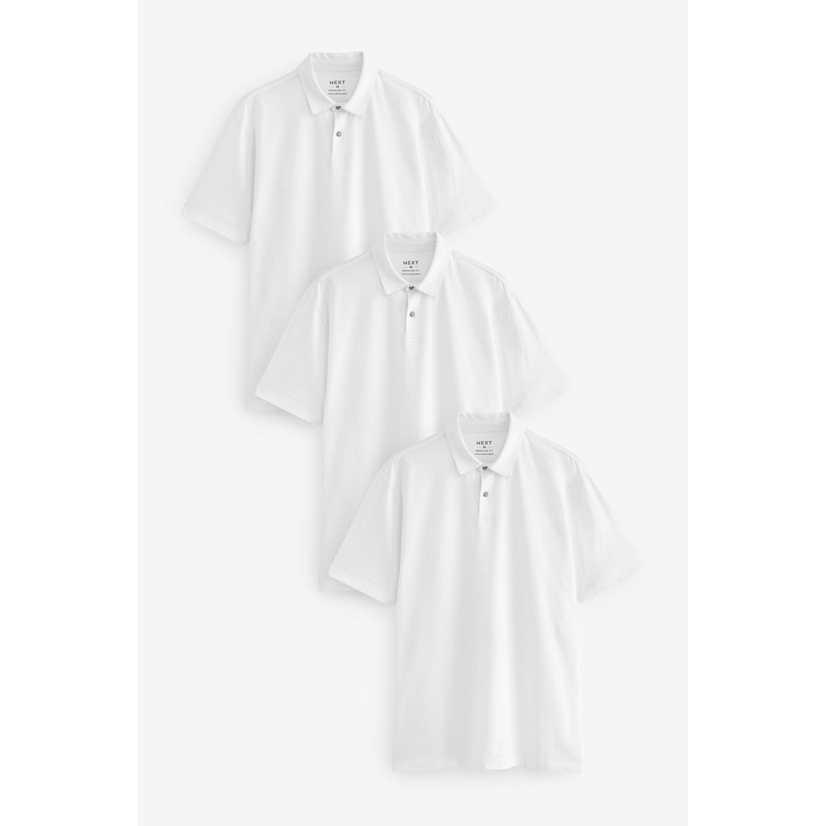 Polos en jersey à manches courtes, lot de 3, NEXT