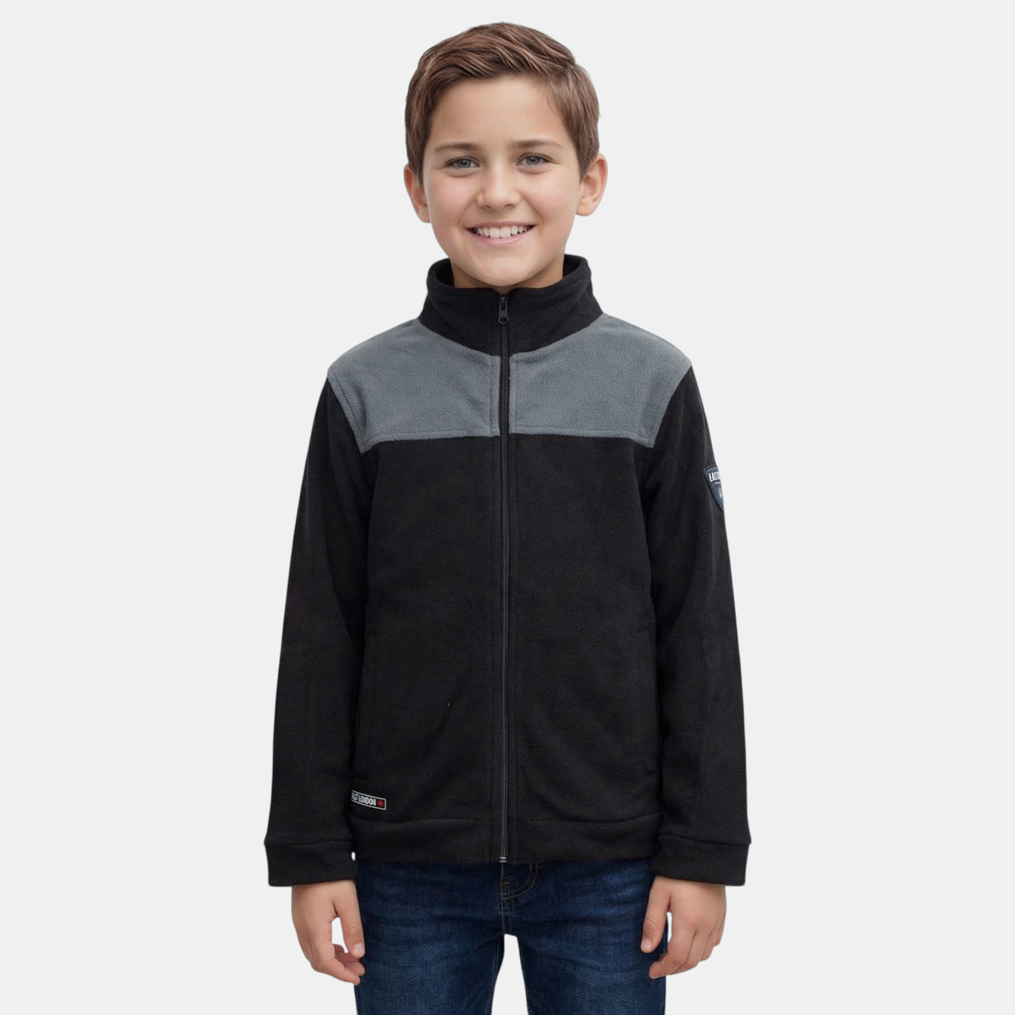 Veste polaire zippée col montant à empiècements, manches longues POLAIRE, LEE COOPER