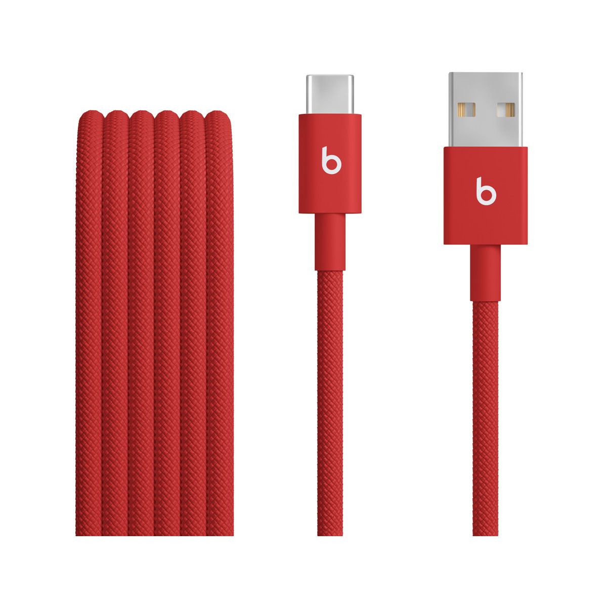 Câble de charge tissé USB-A vers USB-C 1M50 Rouge flash, BEATS BY DR,DRE