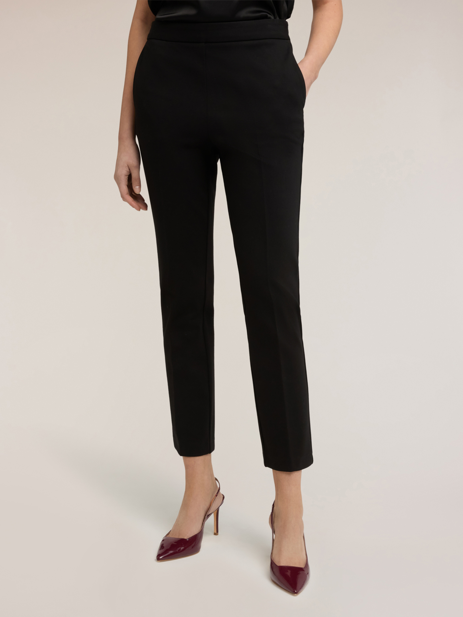 Pantalon coupe regular en jersey milano., MOTIVI