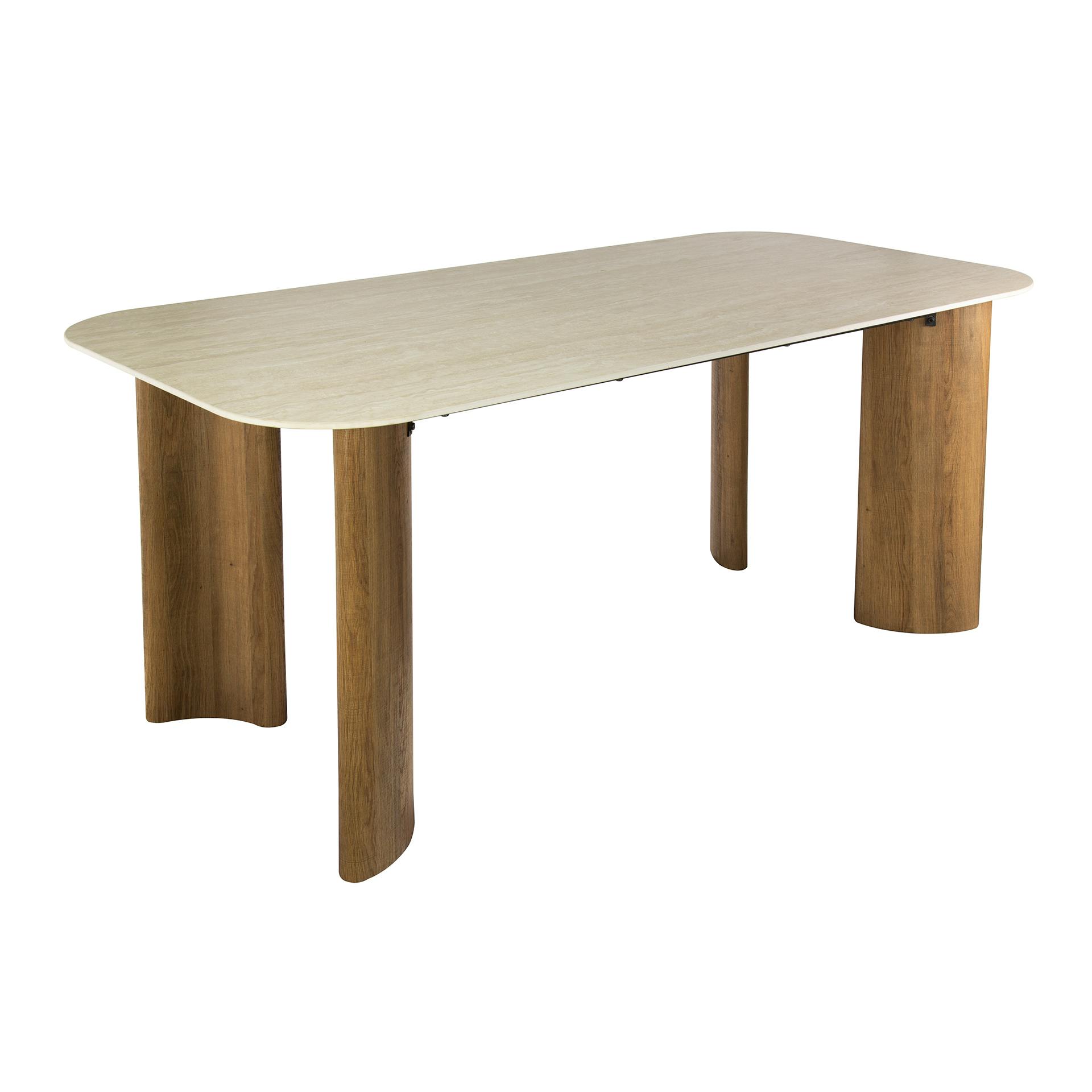 Table à manger céramique 3D à bords arrondis 180 cm COLISEE, PIER IMPORT
