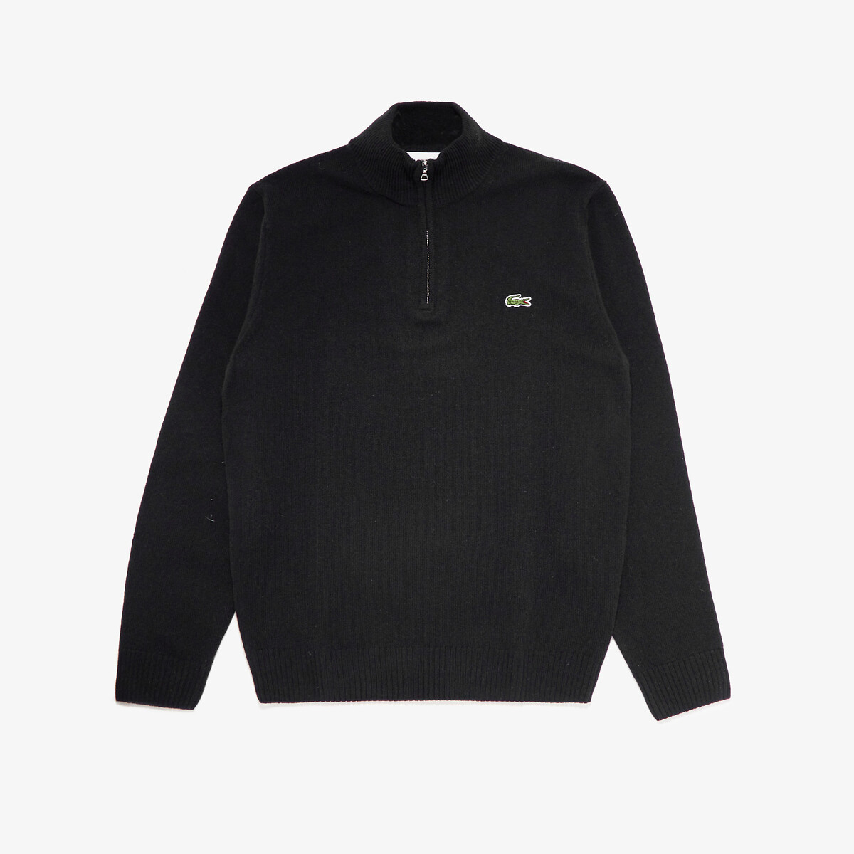 Embroidered Logo Wool Jumper with Half Zip