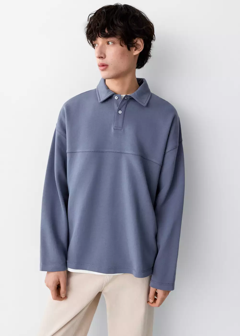 Sweat-shirt col polo, MANGO TEEN