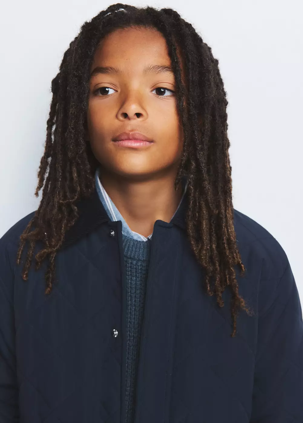 Quilted jacket with corduroy collar, MANGO KIDS