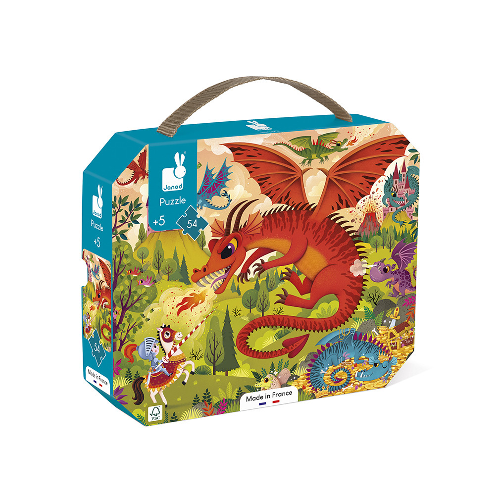 Puzzle 54 Pièces Le Royaume Des Dragons, JANOD