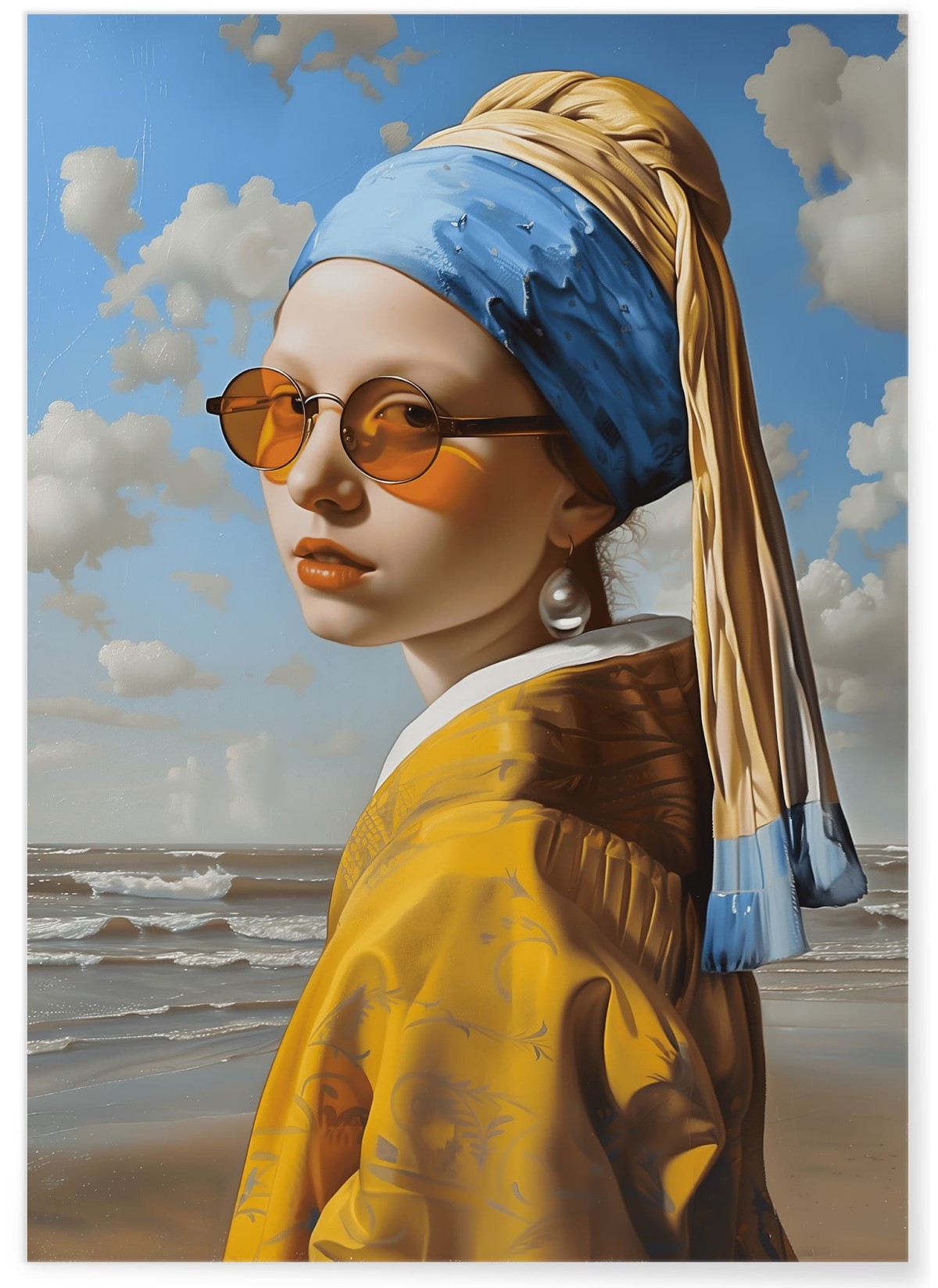 Affiche Jeune Fille avec Perle Moderne, L'AFFICHERIE
