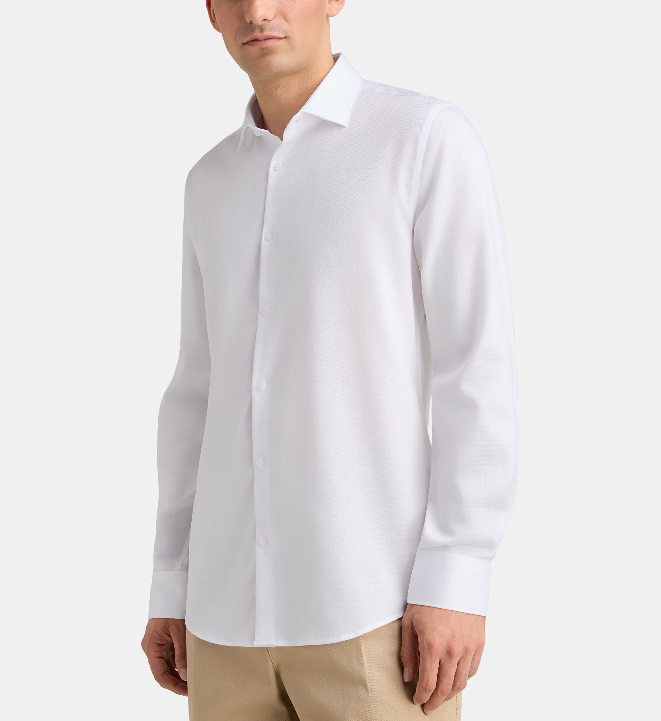 Chemise ajustée msrpin sans repassage coton, GALERIES LAFAYETTE