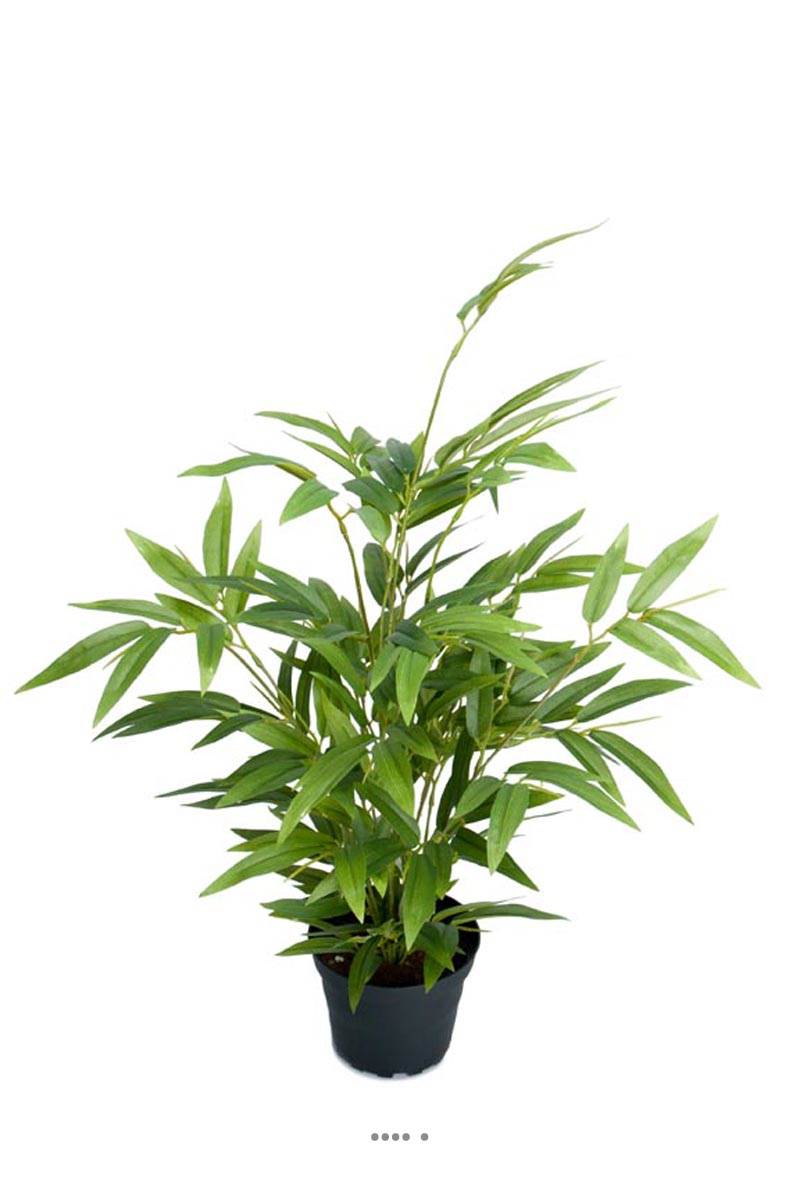 Bambou artificiel en pot H 45 cm feuillage, ARTIFICIELLES