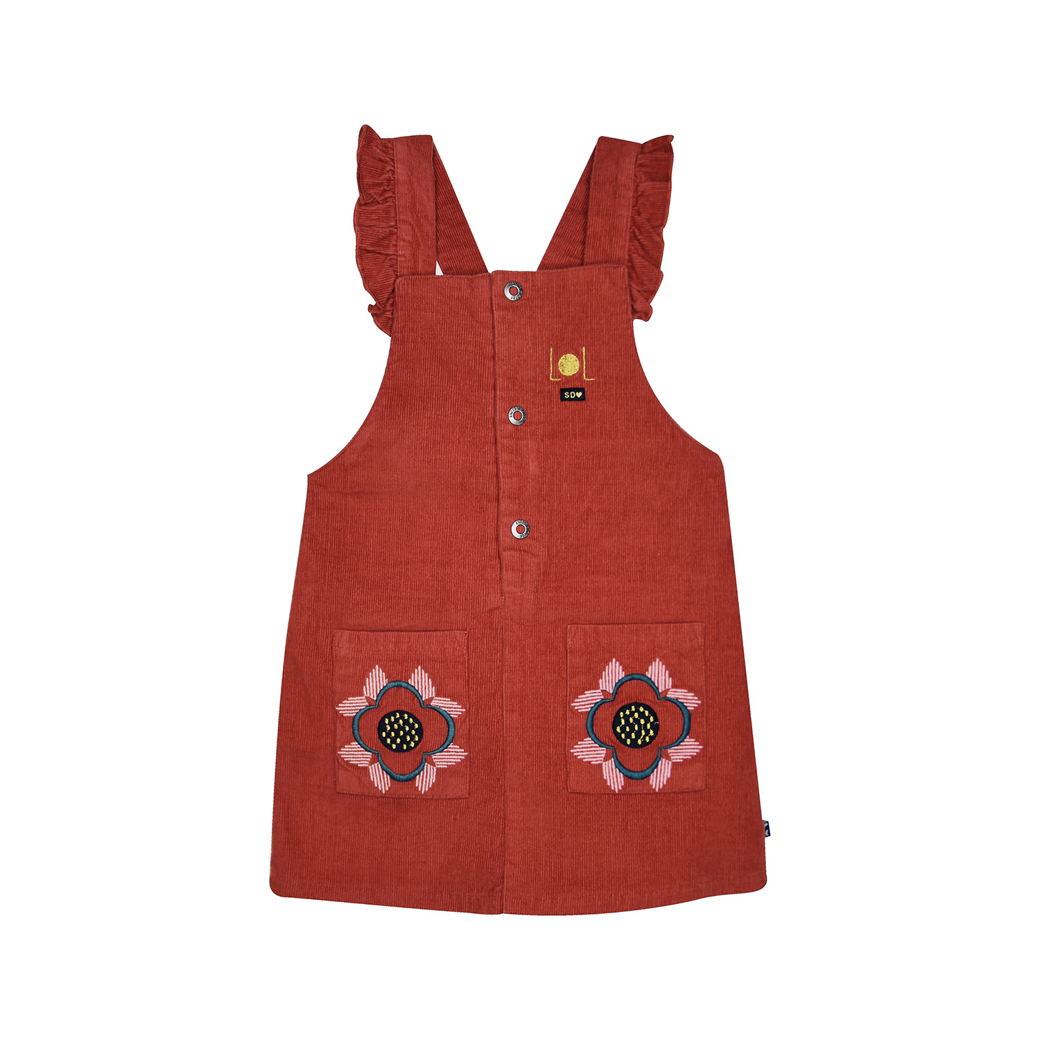 Robe isma velours bretelles enfant, SUCRE D'ORGE
