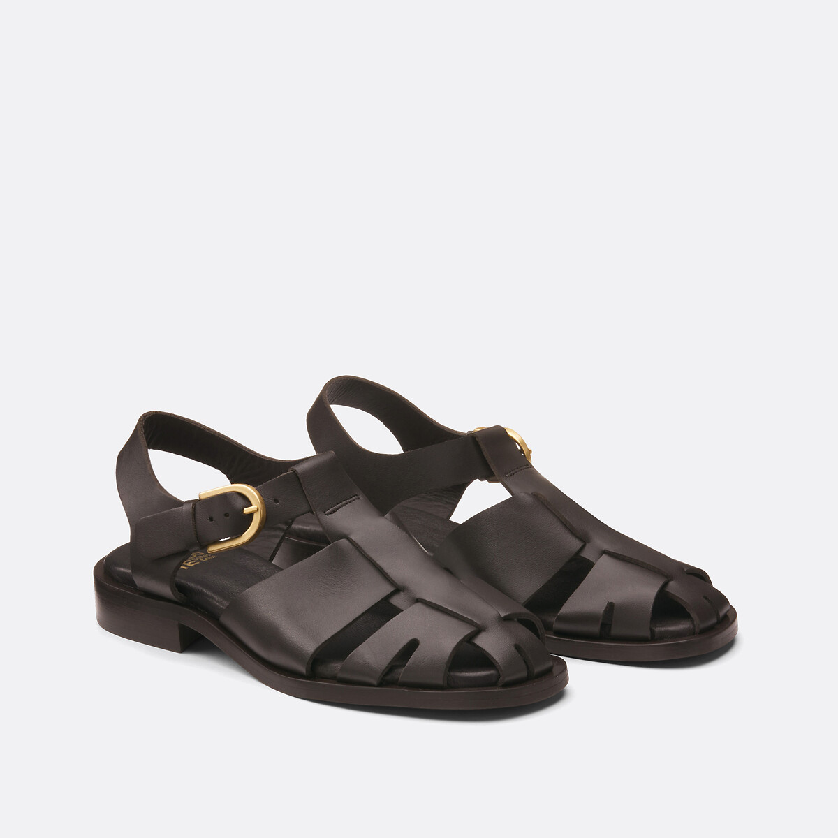 La Redoute Collections Sandalias cerradas de piel