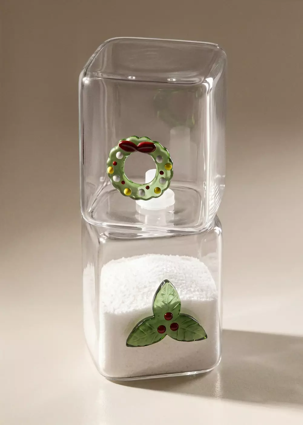 Ensemble salière et poivrière en verre avec détail de Noël, MANGO HOME