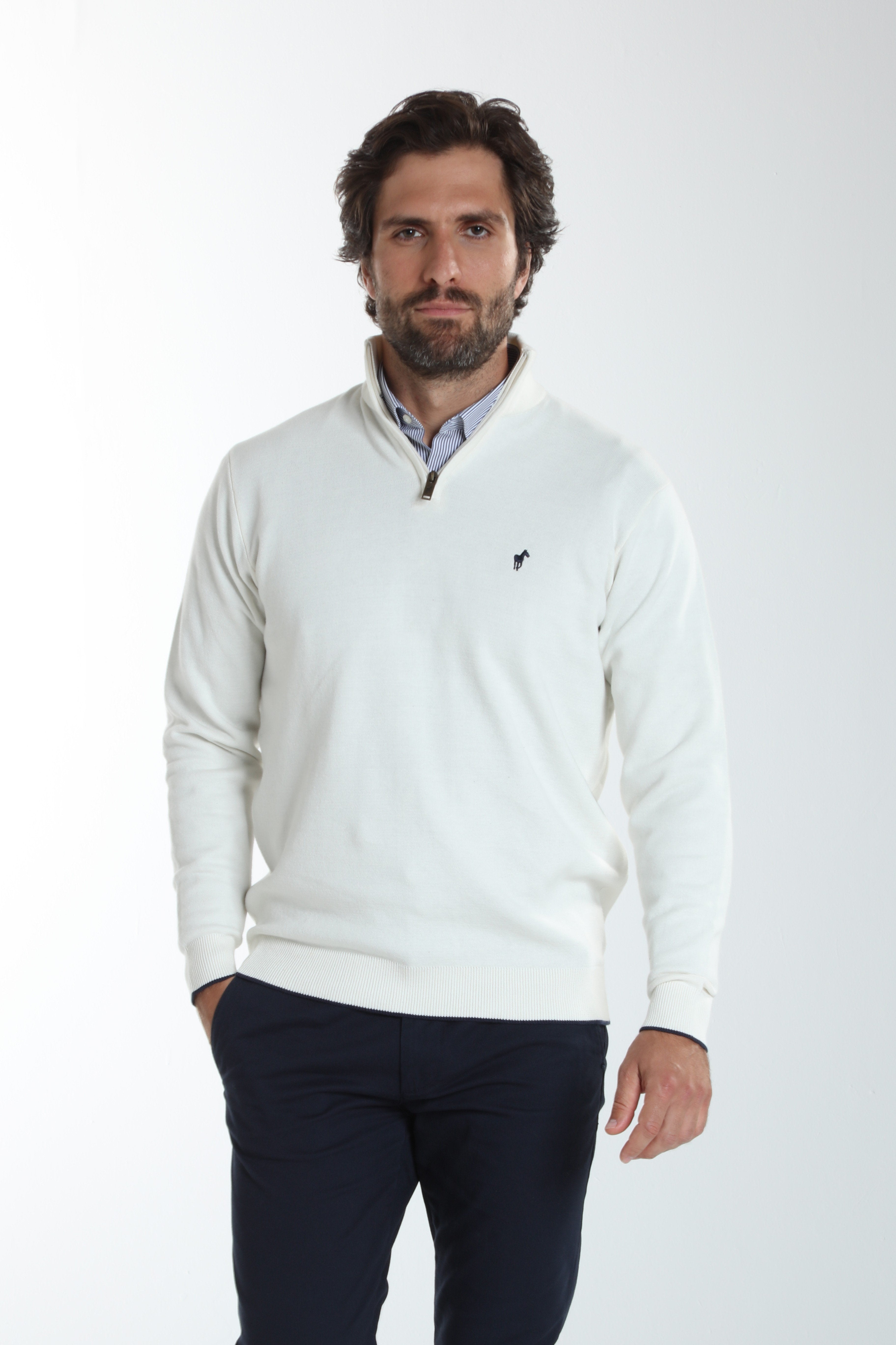 Pull col camionneur en coton MAXIME, GENTLEMAN FARMER