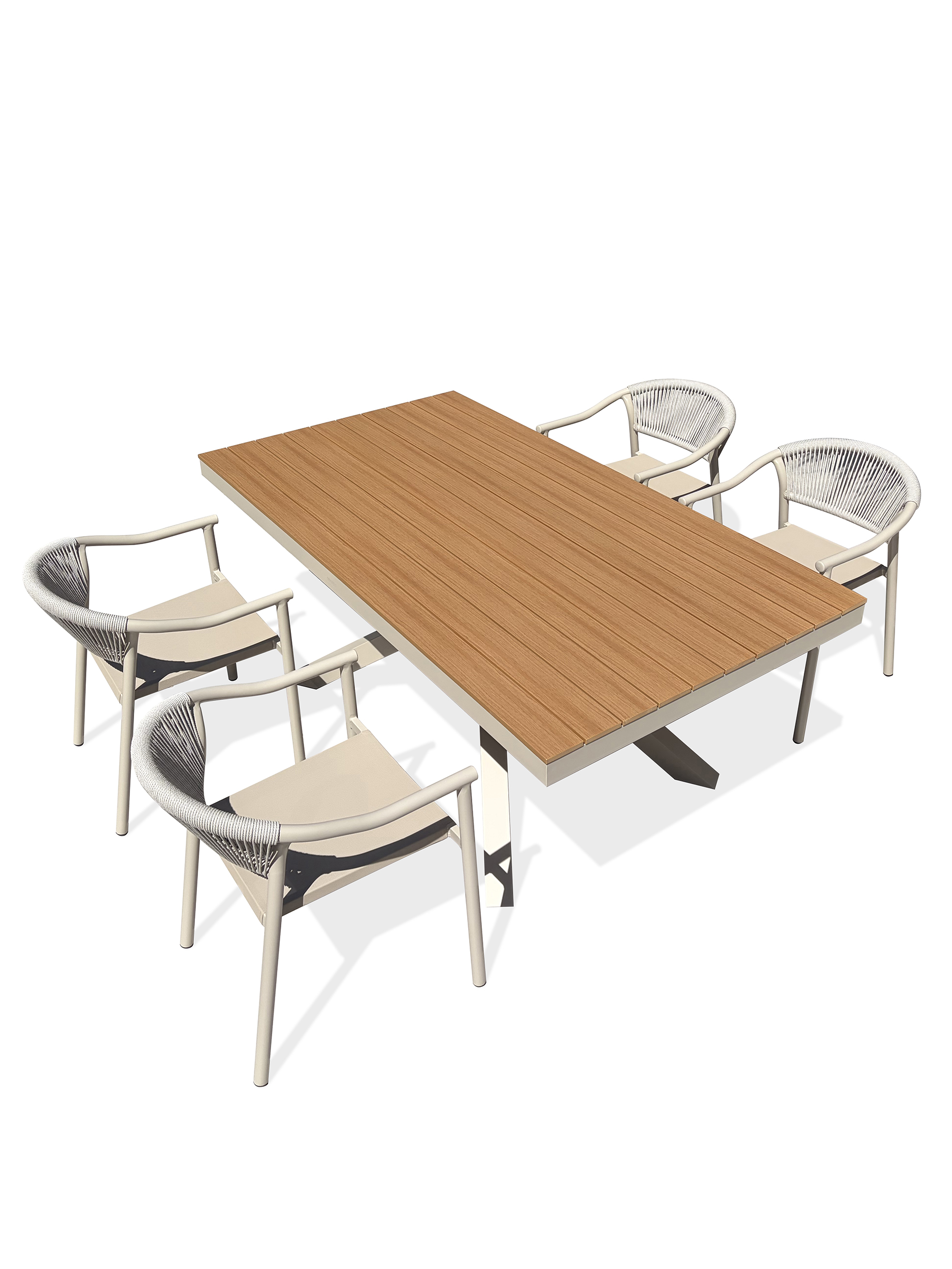 Ensemble repas de jardin en aluminium LAMU, DCB GARDEN
