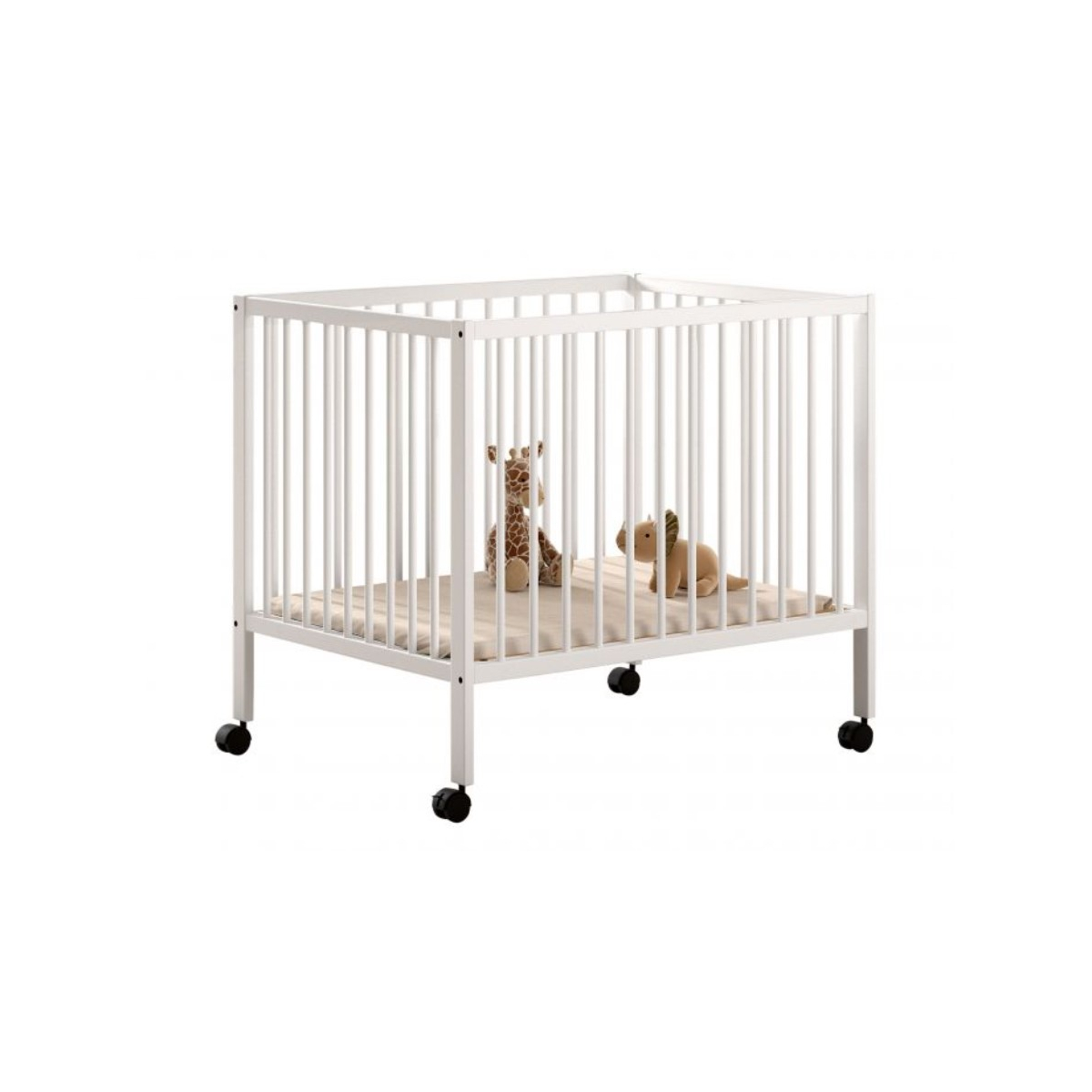 Parc bébé DINO 95x75 blanc - Réglable et mobile, VIPACK