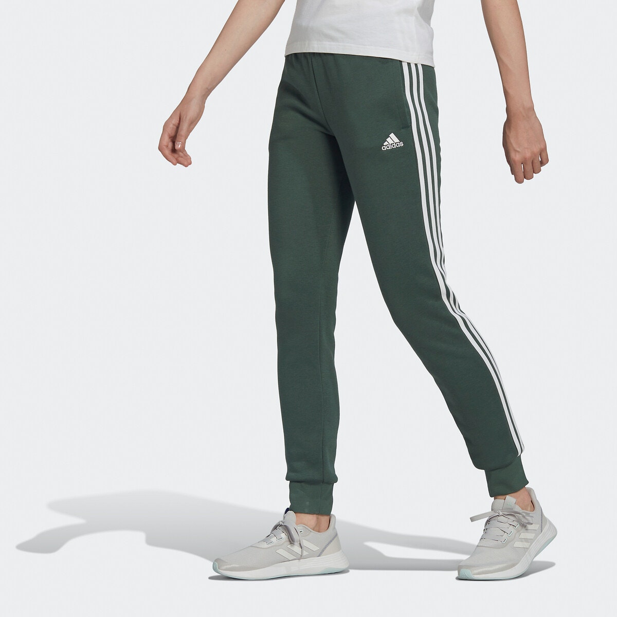 Bas jogging essentials fleece 3-stripes vert foncé Performance | La Redoute