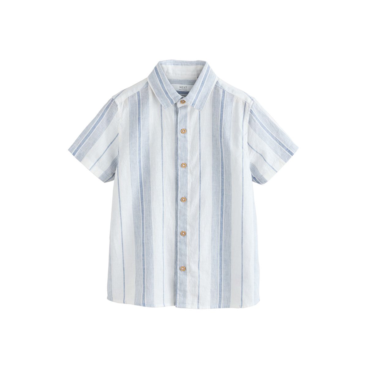 Chemise en lin mélangé à manches courtes, NEXT
